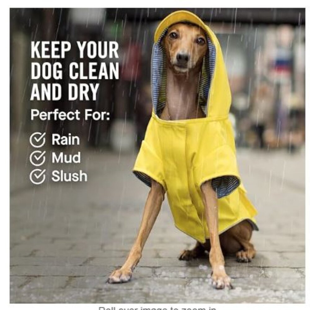 Yellow Dog Raincoat - Water-Resistant Pet Jacket